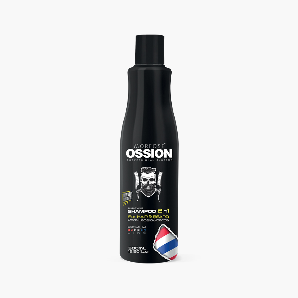 Ossion shampoing barbe et cheveux purifying 2en1 500ml Morfose Ossion shampoing barbe et cheveux purifying 2en1 500ml Morfose