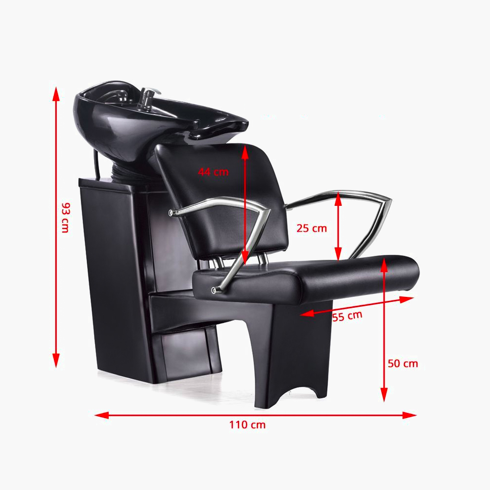 Bac à shampoing noir (cuve noir) Q-2278 Gabbiano