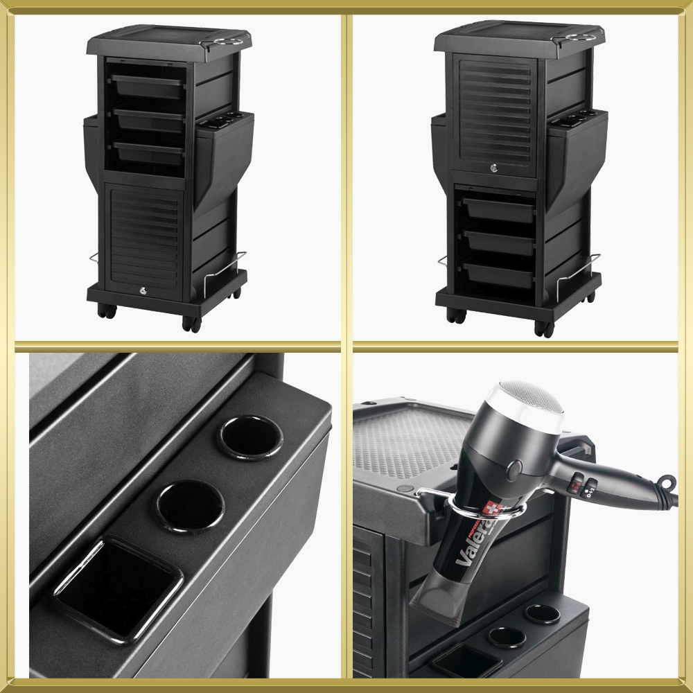 Table de service noir 100C Gabbiano