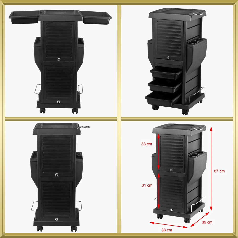 Table de service noir 100C Gabbiano