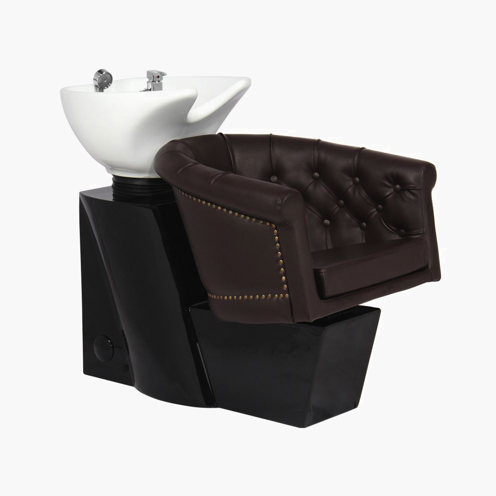 Bac à shampoing marron (cuve blanc) Londra Gabbiano