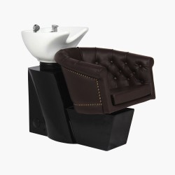 Bac à shampoing marron (cuve blanc) Londra Gabbiano