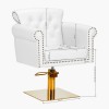 Fauteuil de coiffure blanc-gold Berlin Gabbiano Fauteuil de coiffure blanc-gold Berlin Gabbiano