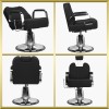 Fauteuil de coiffure & barbier noir Rufo Gabbiano