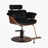 Fauteuil de coiffure noir-noyer Florence Gabbiano