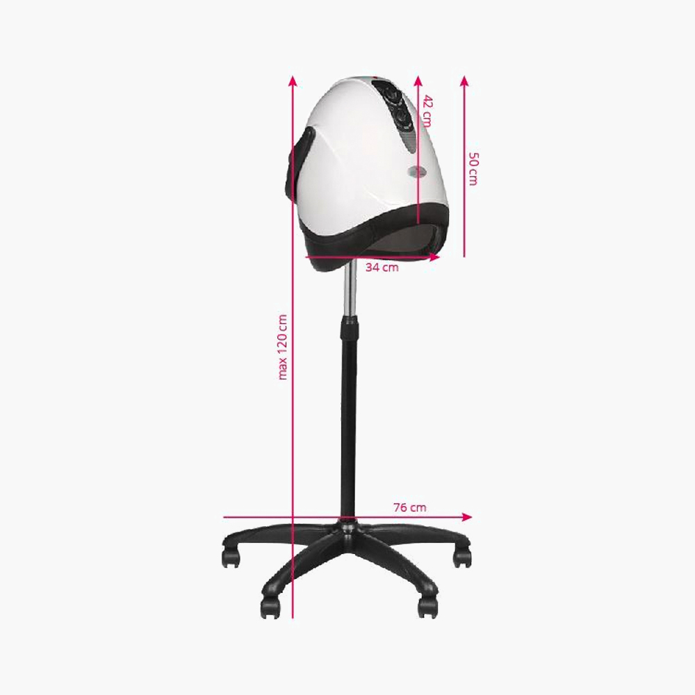 Casque sèche cheveux blanc sur pied LX-201S Gabbiano Casque sèche cheveux blanc sur pied LX-201S Gabbiano