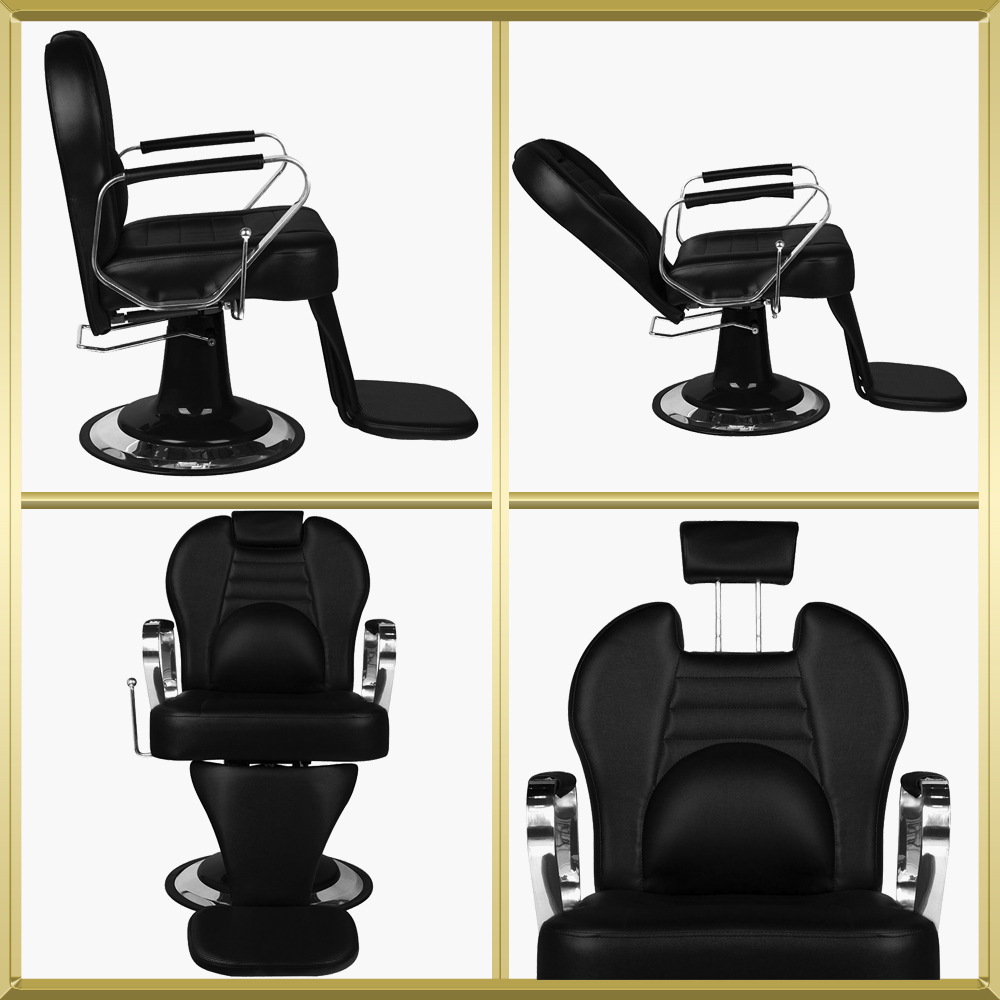 Fauteuil de barbier noir Tiziano Gabbiano