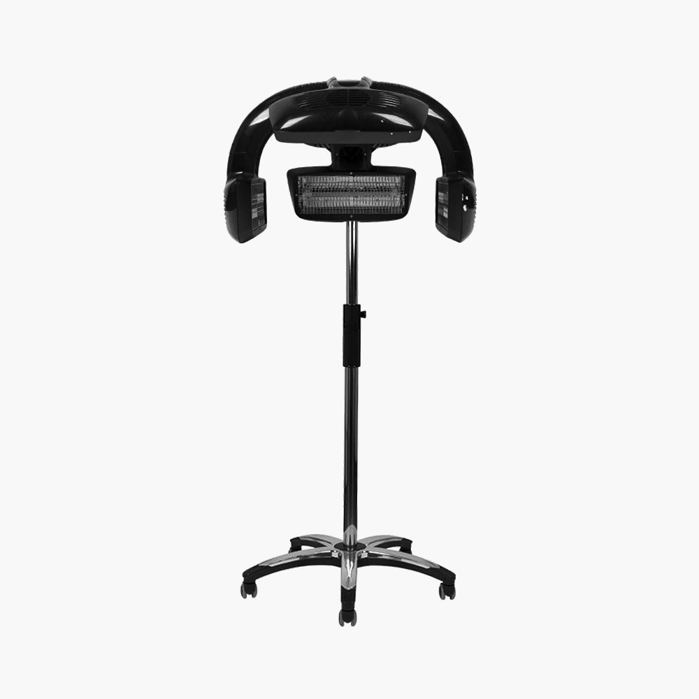 Casque sèche cheveux infrarouge noir sur pied 628 Gabbiano