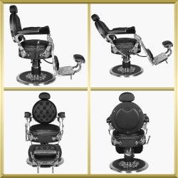 Fauteuil de barbier silver Cesare Gabbiano