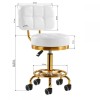 Tabouret de coiffure Blanc-Gold Royal AM-830 Qainzo