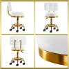 Tabouret de coiffure Blanc-Gold Royal AM-830 Qainzo