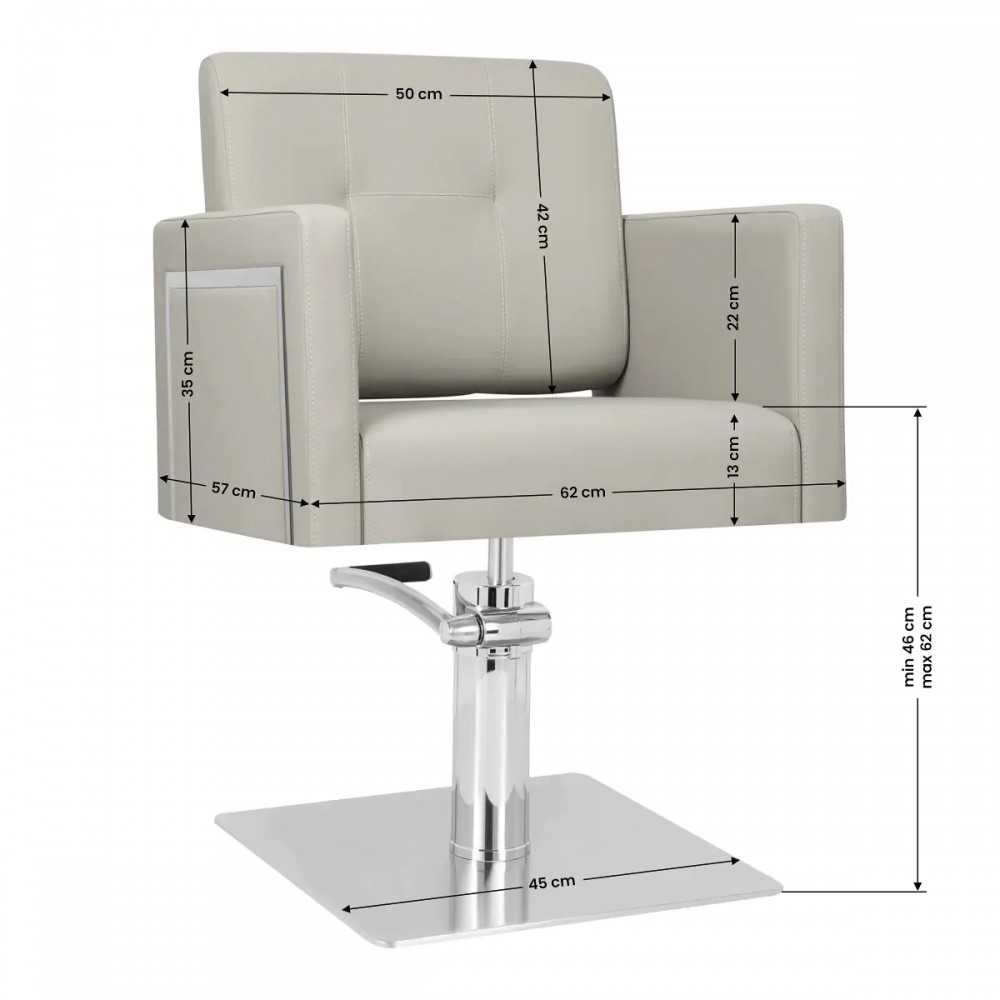 Fauteuil de coiffure crème Bergamo Gabbiano Fauteuil de coiffure crème Bergamo Gabbiano