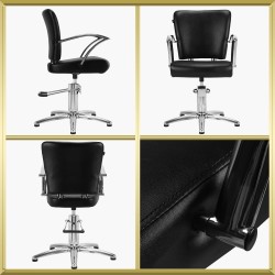Fauteuil de coiffure noir Dallas Gabbiano