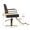Fauteuil de coiffure noir-gold Avila Gabbiano Fauteuil de coiffure noir-gold Avila Gabbiano