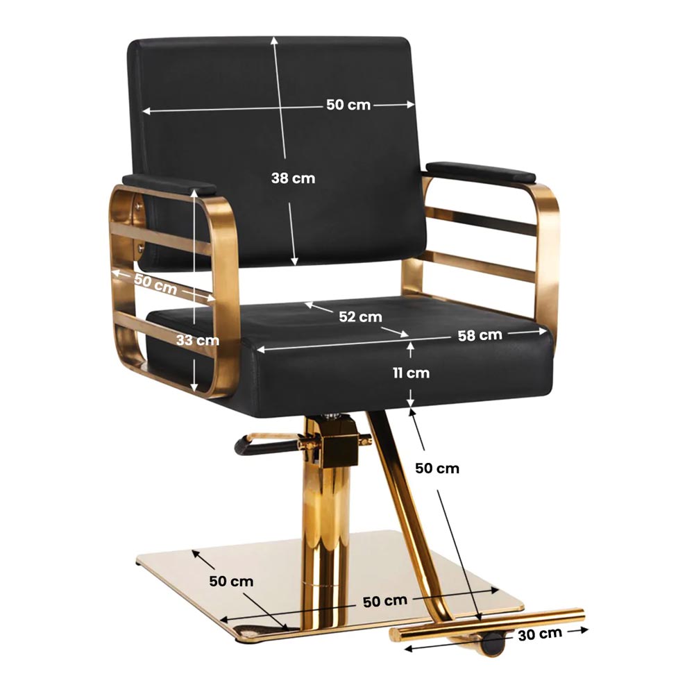 Fauteuil de coiffure noir-gold Avila Gabbiano Fauteuil de coiffure noir-gold Avila Gabbiano