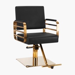 Fauteuil de coiffure noir-gold Avila Gabbiano