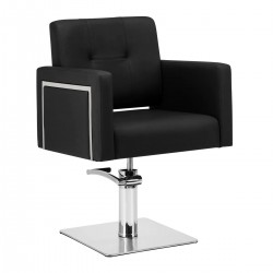 Fauteuil de coiffure noir Bergamo Gabbiano