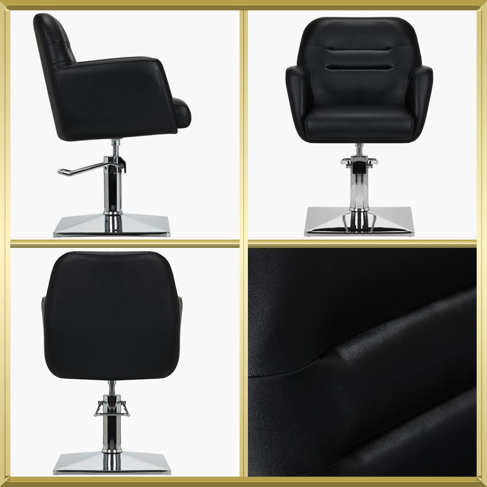 Fauteuil de coiffure noir Monaco Gabbiano