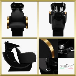 Bac à shampoing noir (cuve noir) Malaga Gabbiano