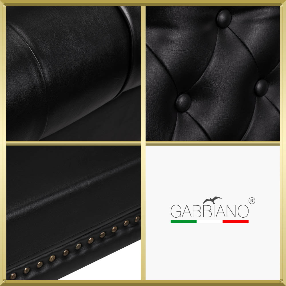 Fauteuil de coiffure noir-gold Berlin Gabbiano Fauteuil de coiffure noir-gold Berlin Gabbiano