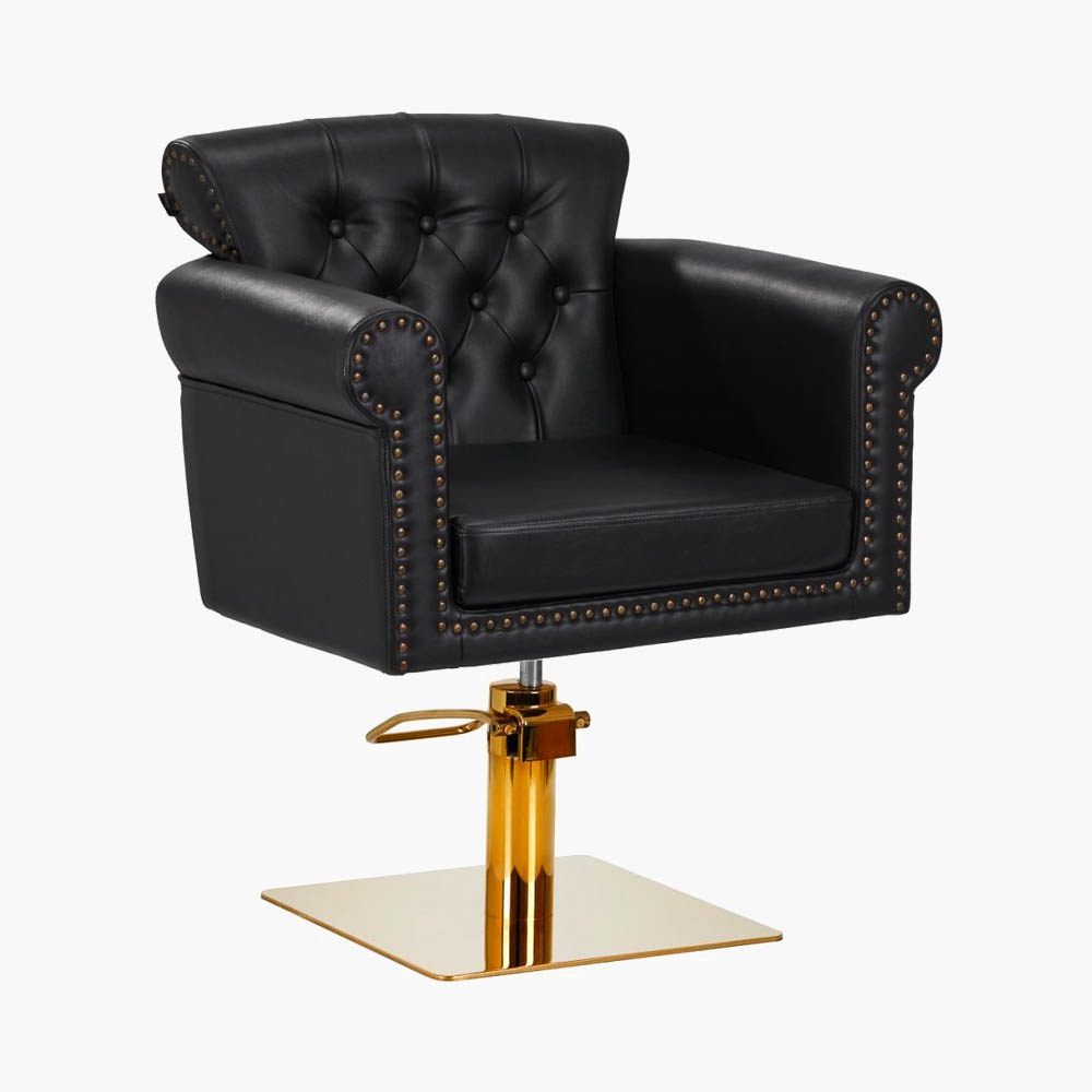 Fauteuil de coiffure noir-gold Berlin Gabbiano Fauteuil de coiffure noir-gold Berlin Gabbiano