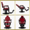 Fauteuil de barbier noir-rouge President Gabbiano Fauteuil de barbier noir-rouge President Gabbiano