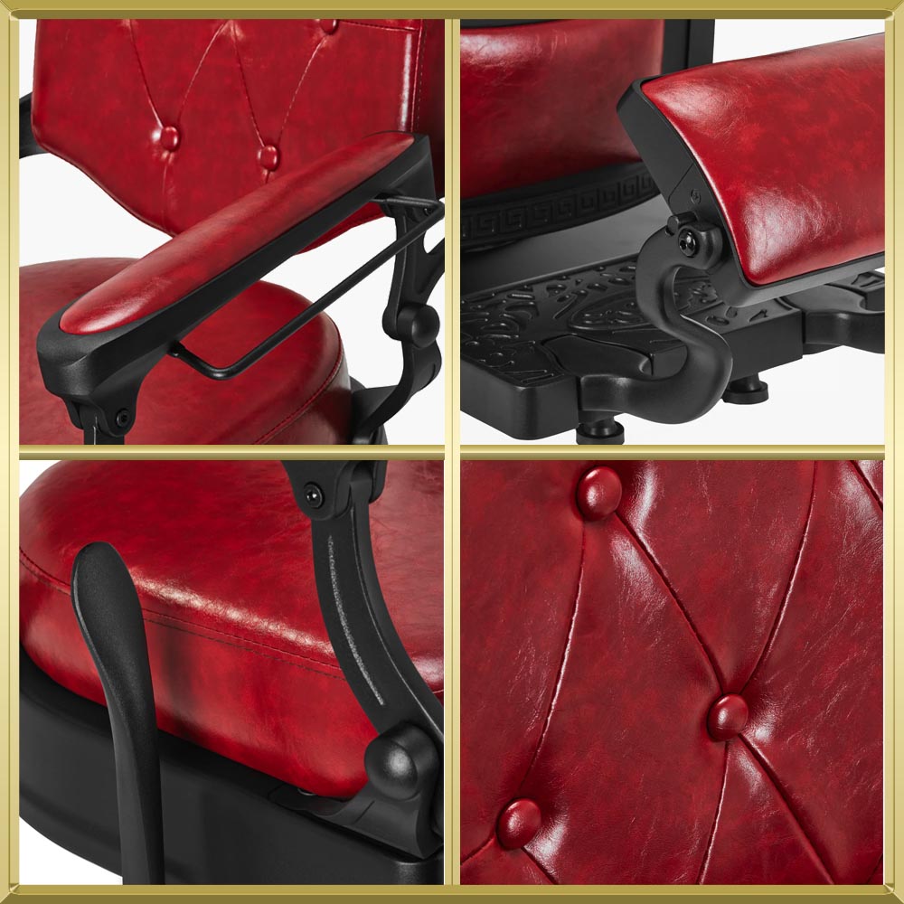 Fauteuil de barbier noir-rouge President Gabbiano Fauteuil de barbier noir-rouge President Gabbiano