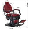 Fauteuil de barbier noir-rouge President Gabbiano Fauteuil de barbier noir-rouge President Gabbiano
