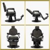 Fauteuil de barbier noir-vert patine President Gabbiano