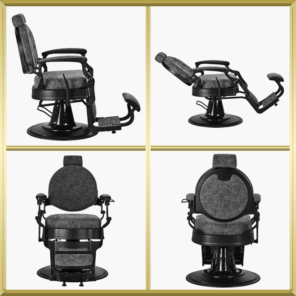 Fauteuil de barbier noir-gris President Gabbiano Fauteuil de barbier noir-gris President Gabbiano