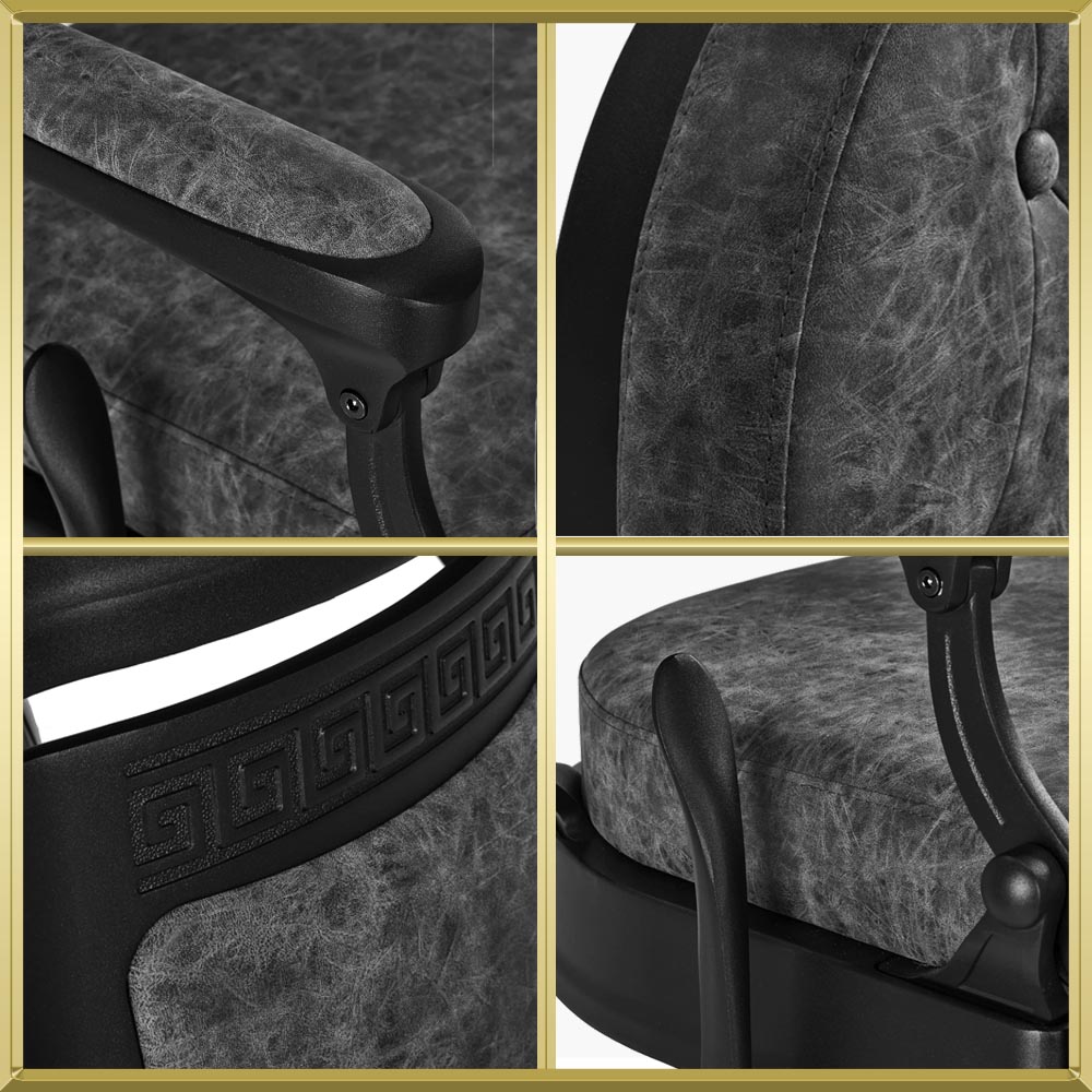 Fauteuil de barbier noir-gris President Gabbiano Fauteuil de barbier noir-gris President Gabbiano