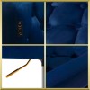 Fauteuil de coiffure & beauté velours bleu-gold 4Rico