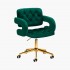 Fauteuil de coiffure & beauté velours vert-gold 4Rico