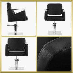 Fauteuil de coiffure noir Wilno Gabbiano