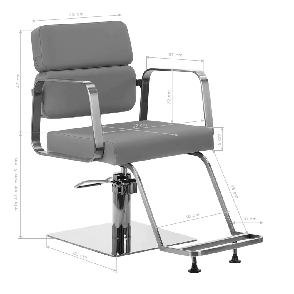 Fauteuil de coiffure gris Porto sm Gabbiano Fauteuil de coiffure gris Porto sm Gabbiano
