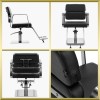 Fauteuil de coiffure noir Porto sm Gabbiano