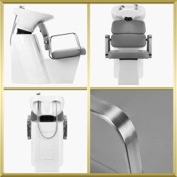 Bac à shampoing gris (cuve blanc) Porto sm Gabbiano