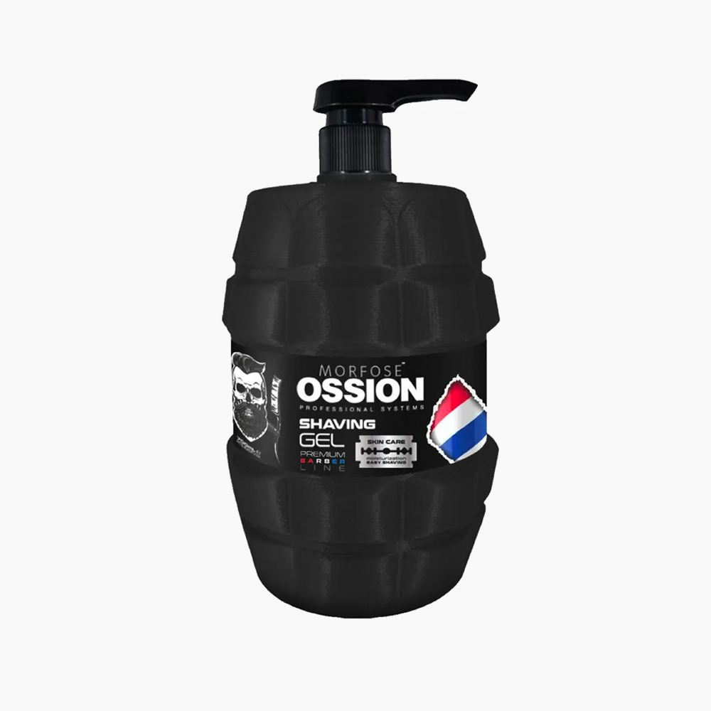Ossion premium barber line gel de rasage black bomb 1000 ml Morfose