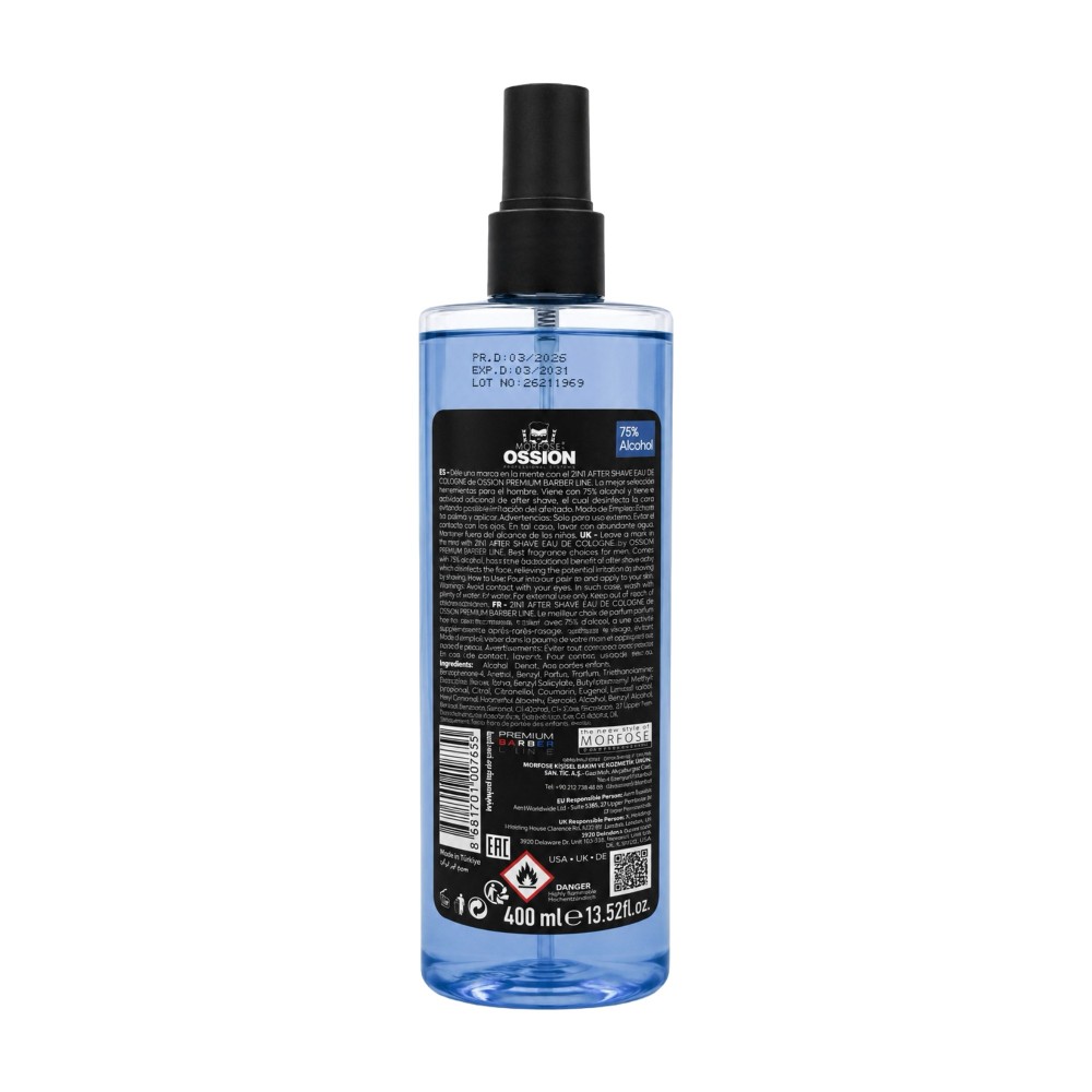 Ossion premium barber line eau de cologne Medellin Soul  400ml Morfose