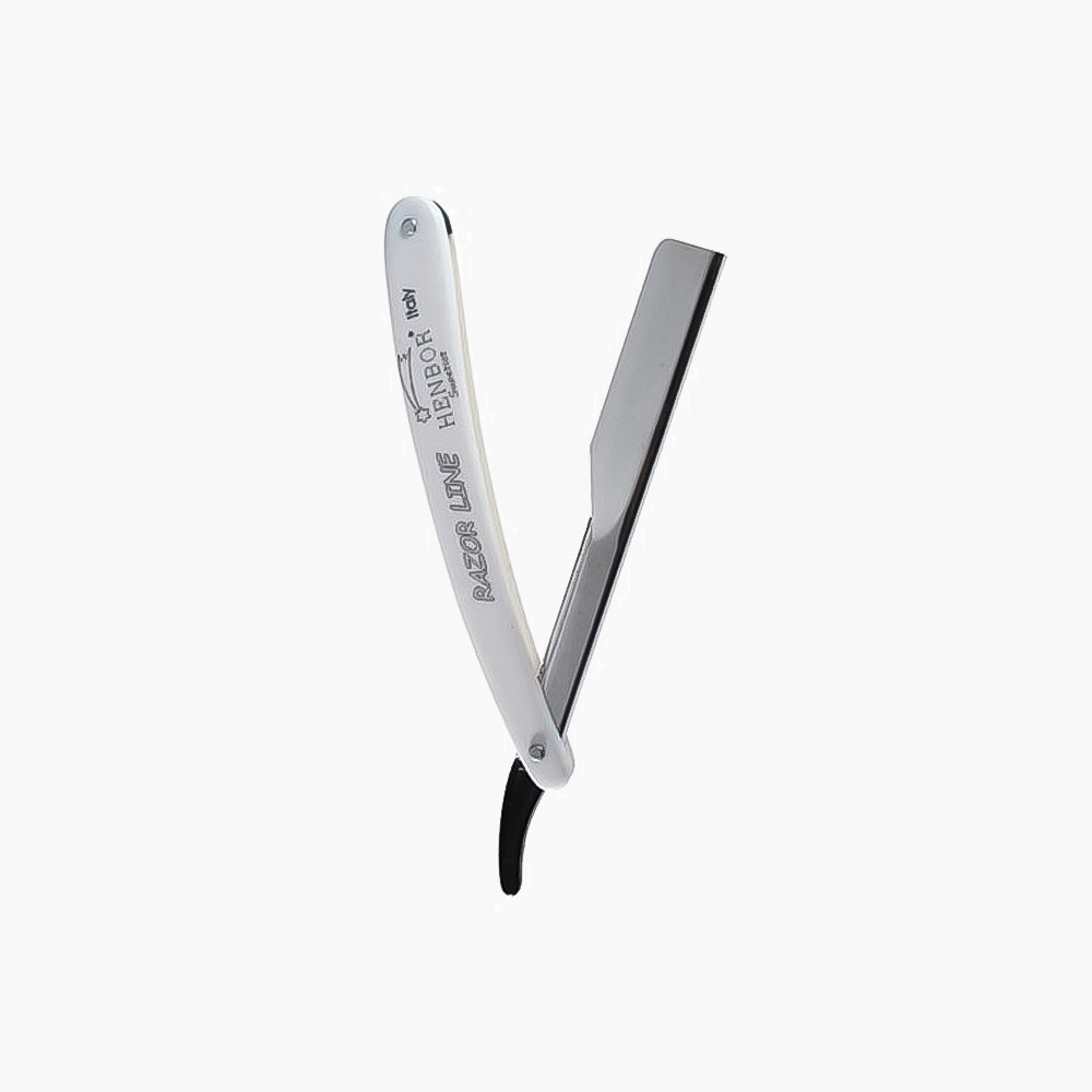 Rasoir de barbier blanc Henbor Rasoir de barbier blanc Henbor