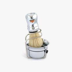 Omega kit rasage blaireau, bol et support