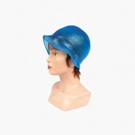 Bonnet mèches bleu silicone avec crochet