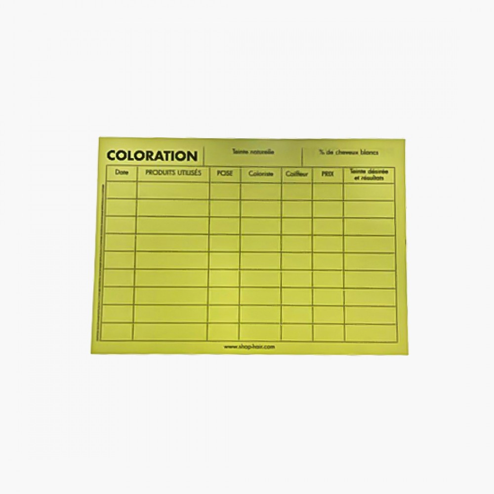 Fiches technique coloration - permanente jaune x100 Mezzo