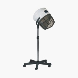 Casque sèche cheveux blanc sur pied traditionnel Superaria Parlux