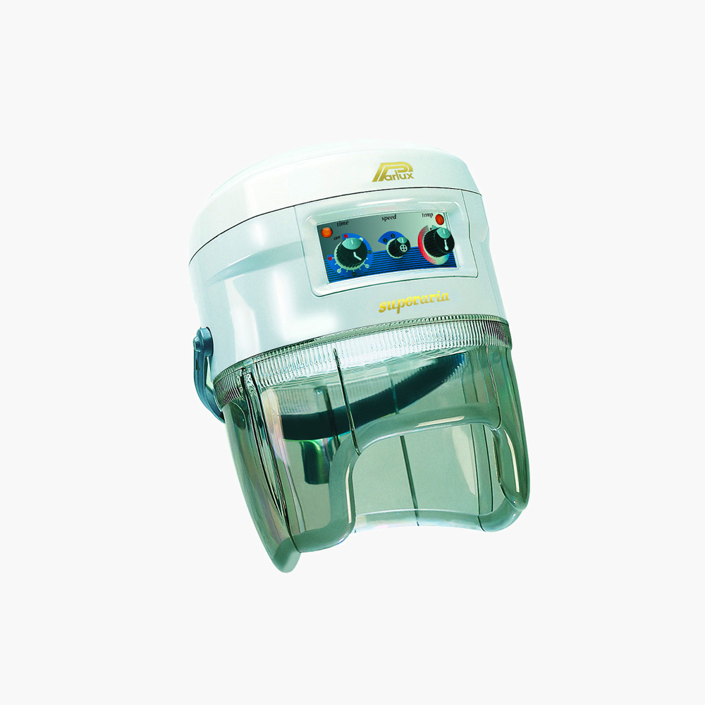 Tête casque sèche cheveux sur pied blanc pour traditionnel Superaria Parlux