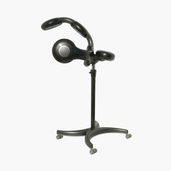 Casque sèche cheveux infrarouge noir sur pied Logika Spheric Design Jacques Seban