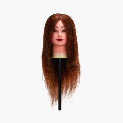 Tête d'apprentissage cheveux naturels couleur 4H, 42 cm Gabbiano