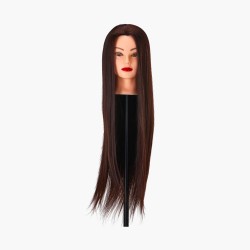 Tête d'apprentissage cheveux synthétiques couleur 4H, 60 cm Gabbiano Tête d'apprentissage cheveux synthétiques couleur 4H, 60 cm Gabbiano