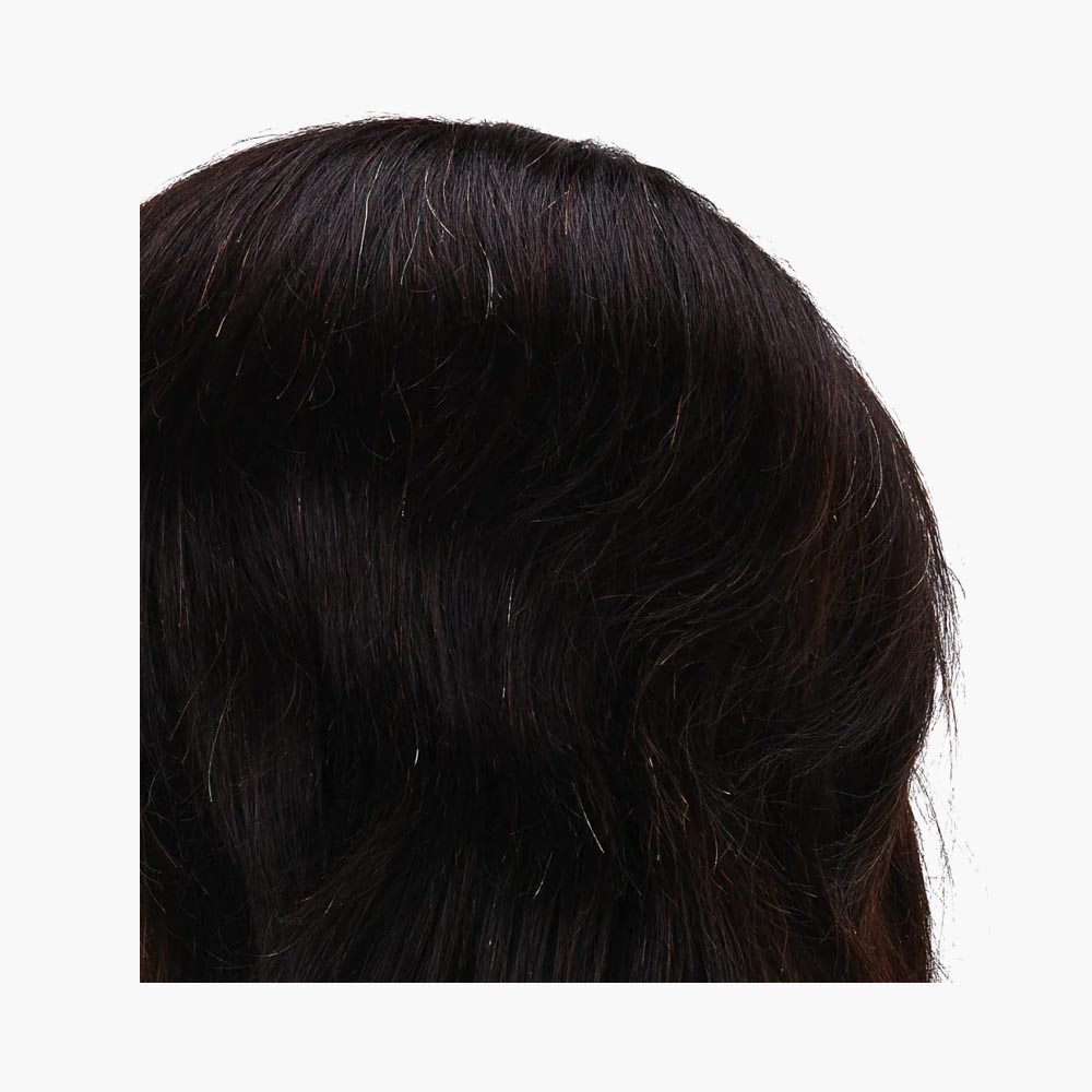 Tête d'apprentissage cheveux naturels couleur 1H, 20 cm Gabbiano