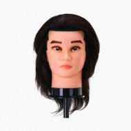 Tête d'apprentissage cheveux naturels couleur 1H, 20 cm Gabbiano